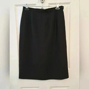 Vintage Jones New York Seperates Black Skirt Women's Size 6 Lined Wool Blend